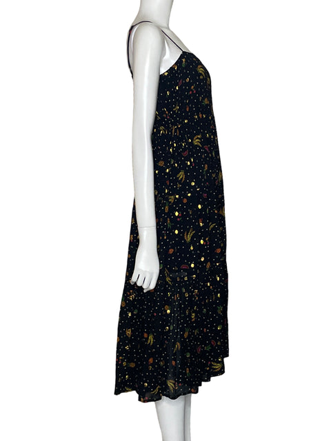 Vestido Farm Rio Tiny Fruits Midi Negro - Talla S