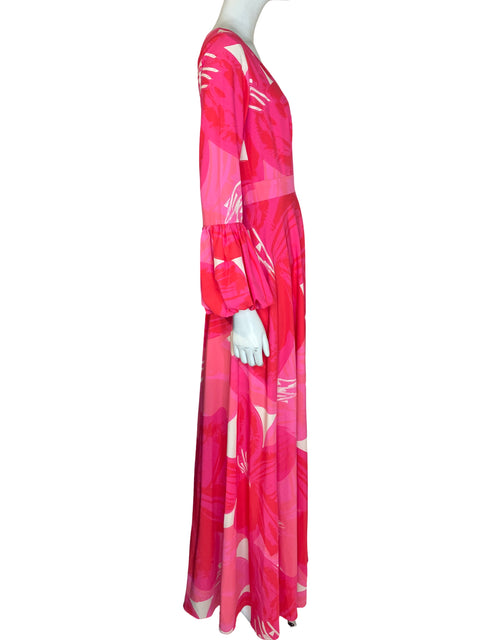 Vestido De Fiesta Tesoro Tps Manga larga Estampado Rosado - Talla S