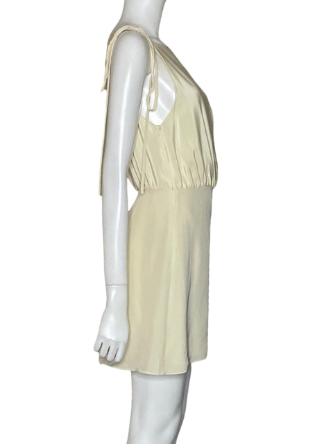 Vestido Alexis Wesley de Seda Mini Beige - Talla M