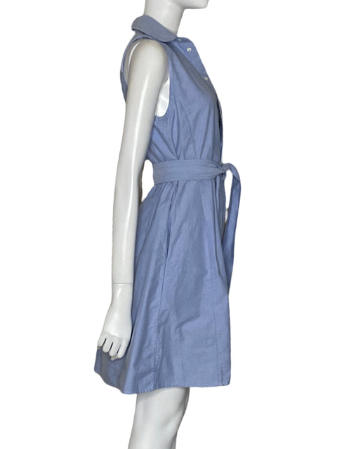 Vestido Polo Ralph Lauren Camisero de Algodón Azul - Talla 2