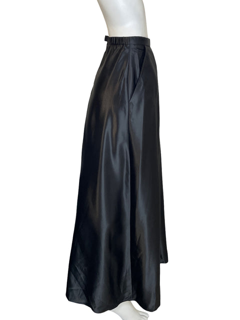Falda Alex Evenings Plisado Satinado Negro - Talla M