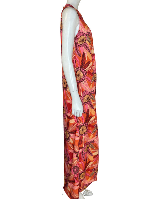 Vestido Aranea Estampado Tropical Naranja - Talla S