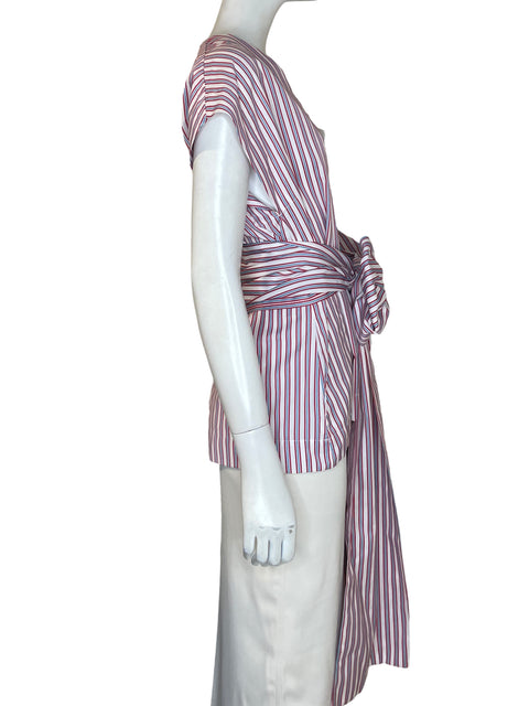 Blusa Sfera Rayas Lazo Rojo - Talla S