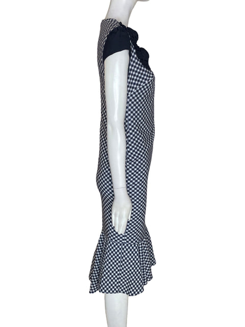 Vestido La Patean Cuadros Midi Negro - Talla 40