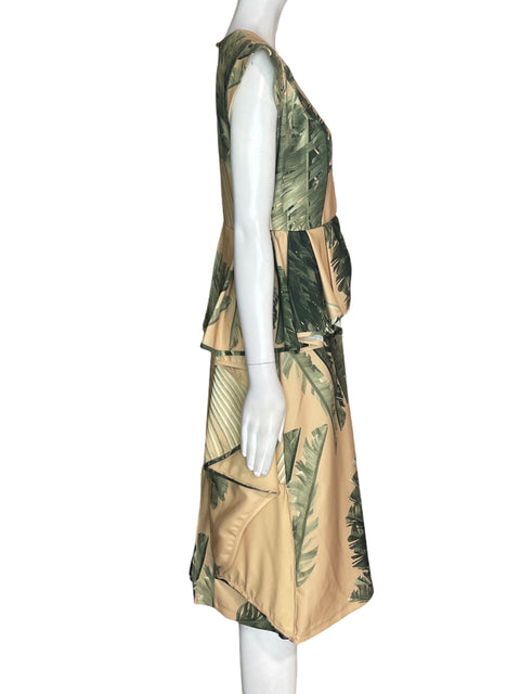 Vestido La Patean Estampado Ruchas Marrón - Talla 40