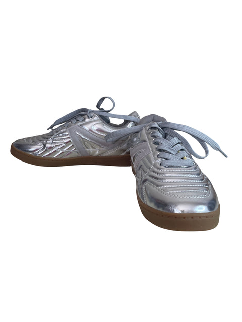 Zapatilla Soda Texturizado Cordones Plateado - Talla 5.5