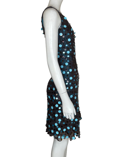 Vestido De Fiesta Scala de Seda Midi Paillettes Marrón - Talla 4