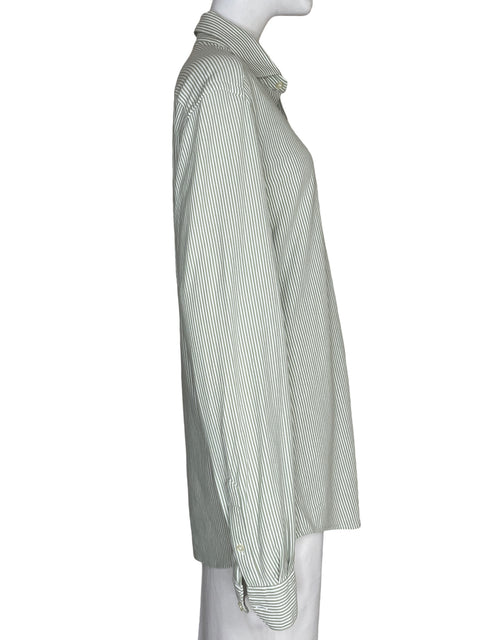 Camisa Harmont & Blaine de Algodón Estampado Rayas Verde - Talla L