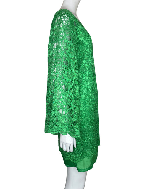 Vestido Alexis Manga larga Encaje Verde - Talla M