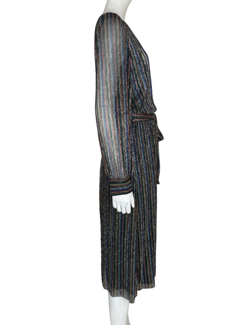 Vestido De Fiesta Jessica Howard Rayas Brillo Negro - Talla 8