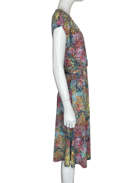 Vestido Bcbg Cuello v Estampado Rosado - Talla M