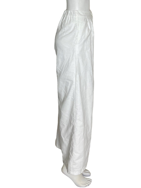 Pantalón Hersy de Algodón Recto Palazo Blanco - Talla S