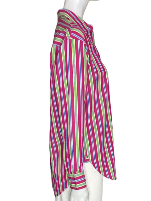 Camisa Ralph Lauren de Algodón Rayas Manga larga Rosado - Talla XS