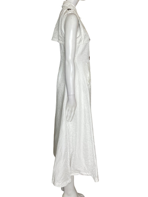 Vestido The Clothing Company Botones Maxi Blanco - Talla S