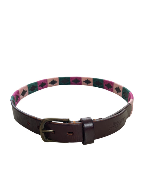 Cinturón Macondo Belts Bordado Marrón - Talla U