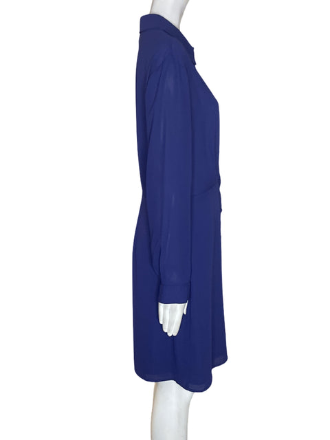 Vestido Bcbg Midi Liso Azul - Talla M