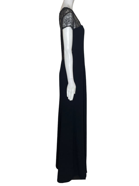 Vestido De Fiesta Bcbg Tejido Liso Negro - Talla 40