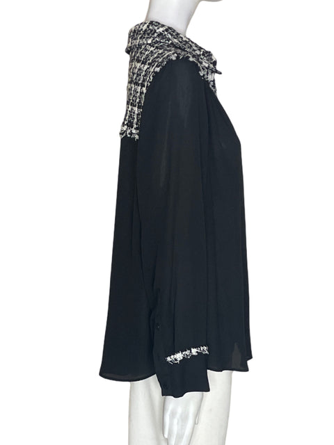 Blusa Zara Manga larga Suelto Negro - Talla M