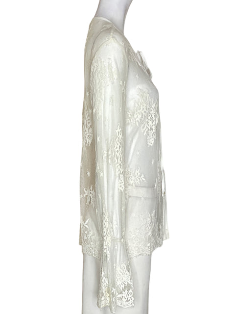Blusa Liu.jo Tejida Transparente Blanco - Talla M