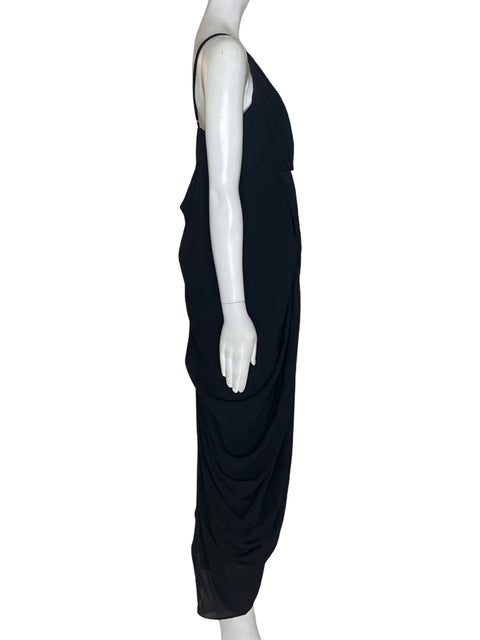 Vestido Do+be Tiras Asimétrico Negro - Talla L