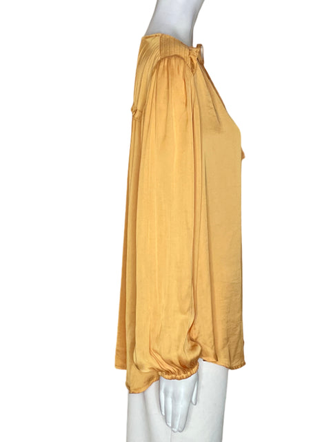 Blusa Tahari Liso Manga larga Amarillo - Talla XL