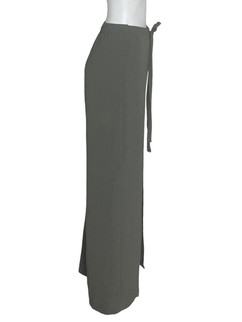 Pantalón Zara Palazo Recto Gris - Talla M
