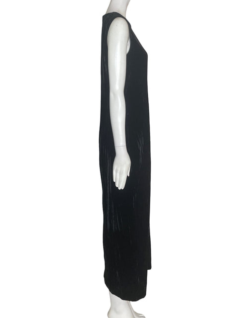 Vestido Zara Terciopelo Sin mangas Negro - Talla M