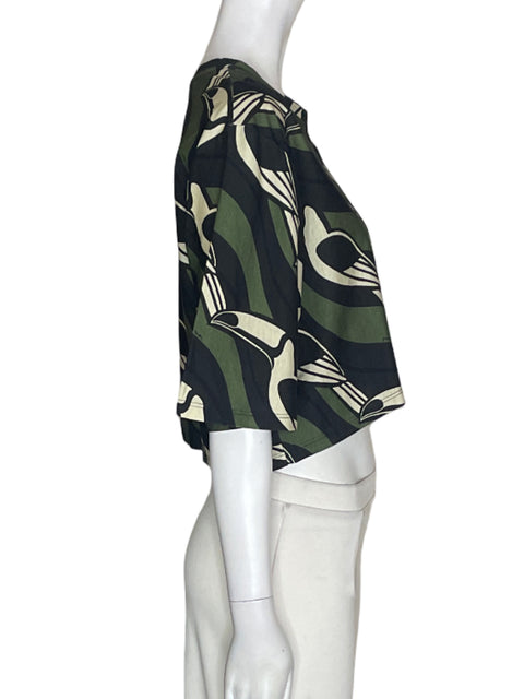 Blusa Farm Estampado Pelicano Negro - Talla S