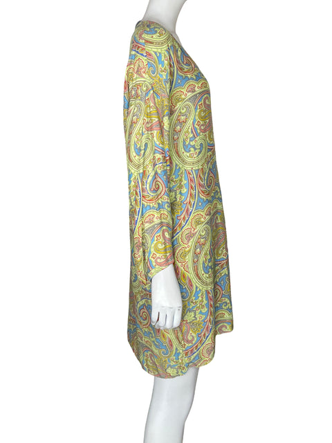 Vestido Zara Midi Estampado Verde - Talla L