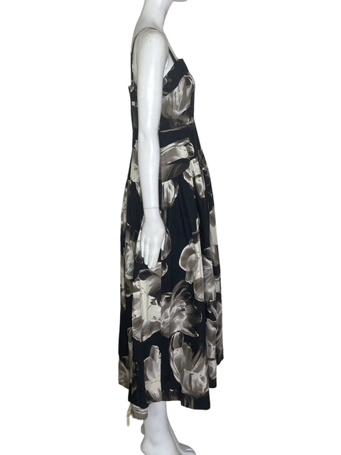 Vestido Simply Vera Estampado Tiras Negro - Talla M