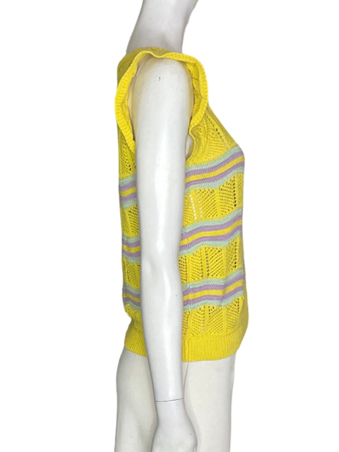 Blusa Vero Moda de Algodón Tejido Sin mangas Amarillo - Talla M