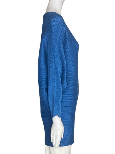 Blusa Adolfo Dominguez Texturizado Manga larga Azul - Talla M