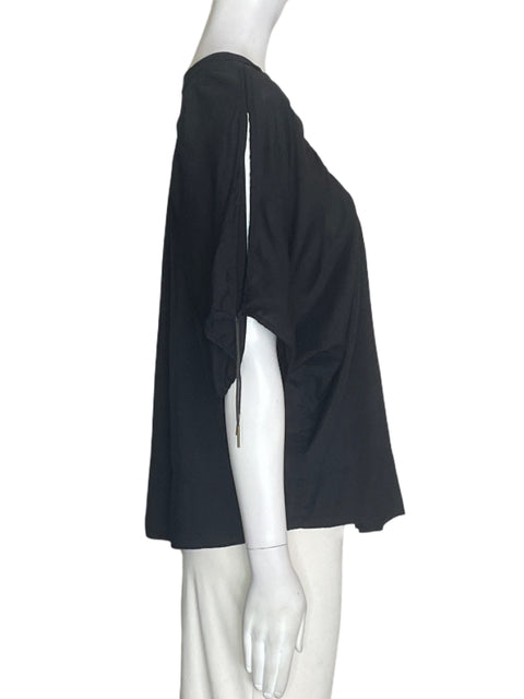 Blusa Rapsodia Liso Manga corta Negro - Talla S