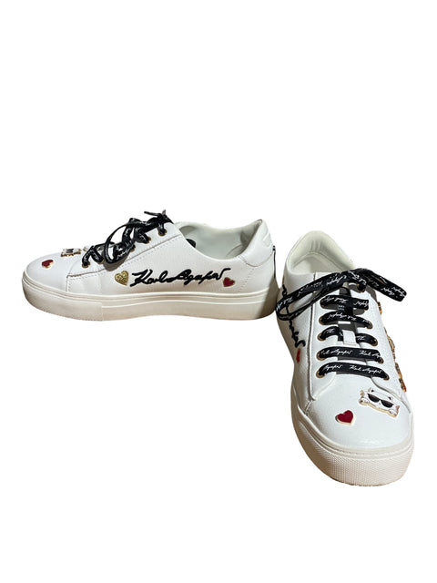 Zapatilla Karl Lagerfeld Care Pins Lace Blanco - Talla 8.5