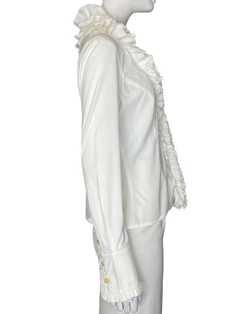 Blusa Javier Simorra Vuelos Manga larga Blanco - Talla 6
