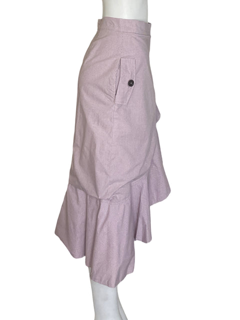 Falda Current Air Midi Ruchas Rosado - Talla S