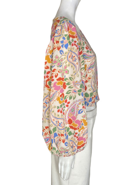 Blusa Sugarlips Estampado Abullonado Rosado - Talla M