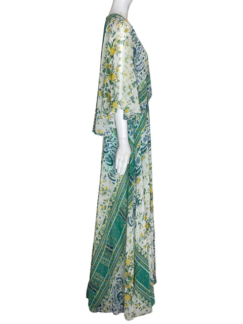 Vestido Va Va Voom Cuello v Vuelos Verde - Talla S