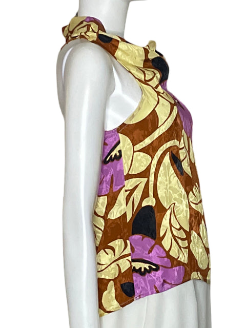 Top Padova Floral Halter Amarillo - Talla S