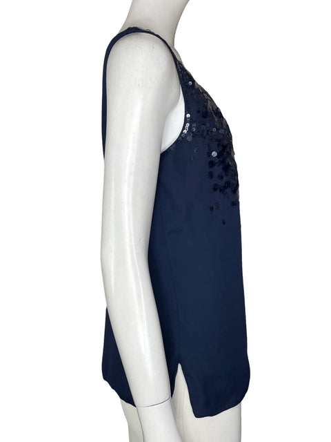 Blusa Anne Klein Lentejuelas Azul - Talla S