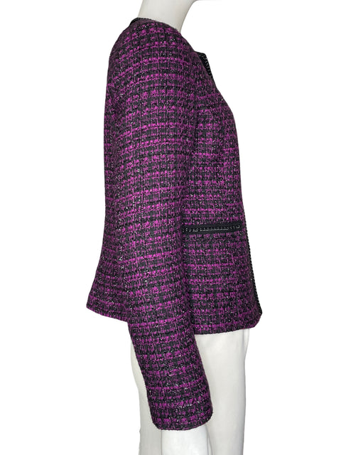 Blazer Tahari Tweed Morado - Talla 4