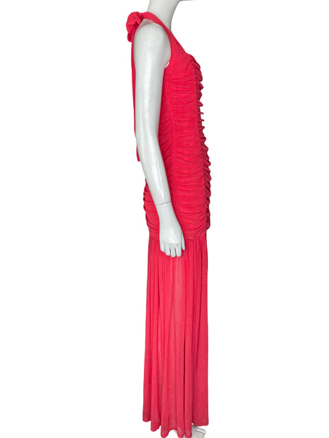 Vestido Luxxel Maxi Drapeado Naranja - Talla L