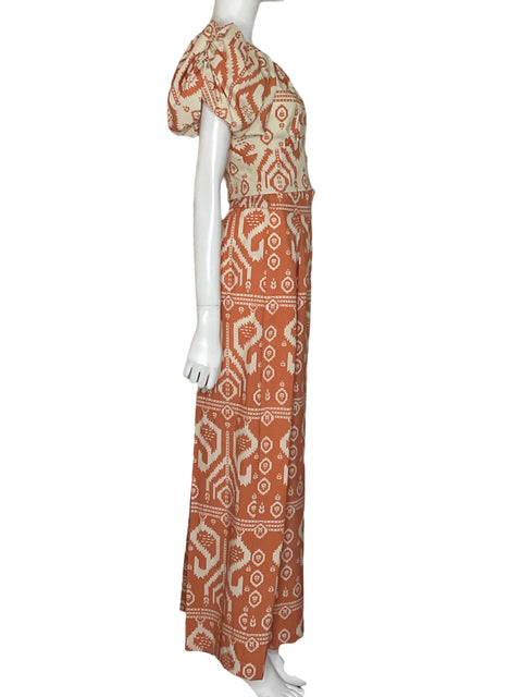 Conjunto Duomar By Carolina Cruz Estampado Marrón - Talla S