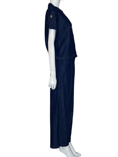 Conjunto Zara Oversized Liso Azul - Talla XS