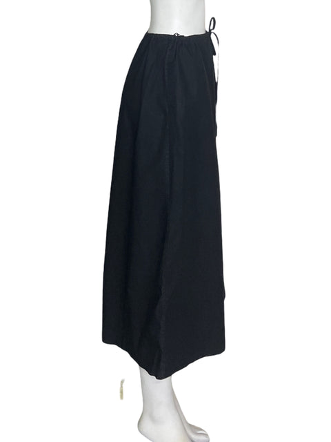 Falda Massimo Dutti de Algodón Corte a Lisa Negro - Talla XS