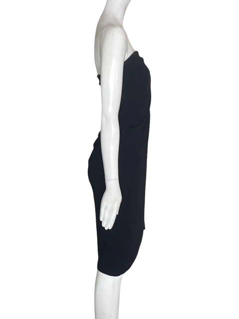 Vestido Zara Strapless Ajustado Negro - Talla S