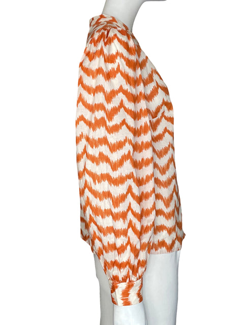 Blusa Mango Manga larga Estampado Naranja - Talla XS