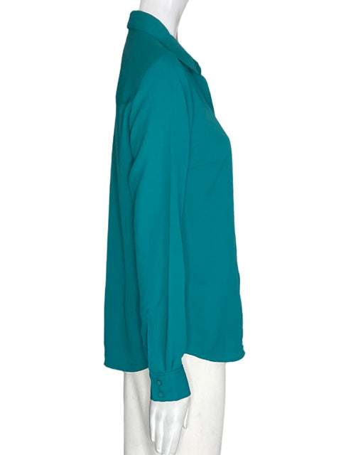Blusa Express Manga larga Liso Verde - Talla S