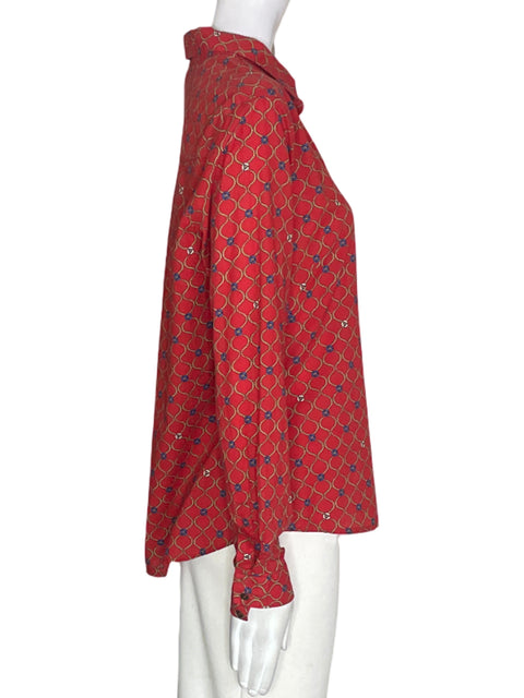 Camisa Esprit Estampado Botones Rojo - Talla S