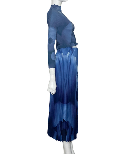Conjunto Vía Vía Plisado Estampado Azul - Talla S